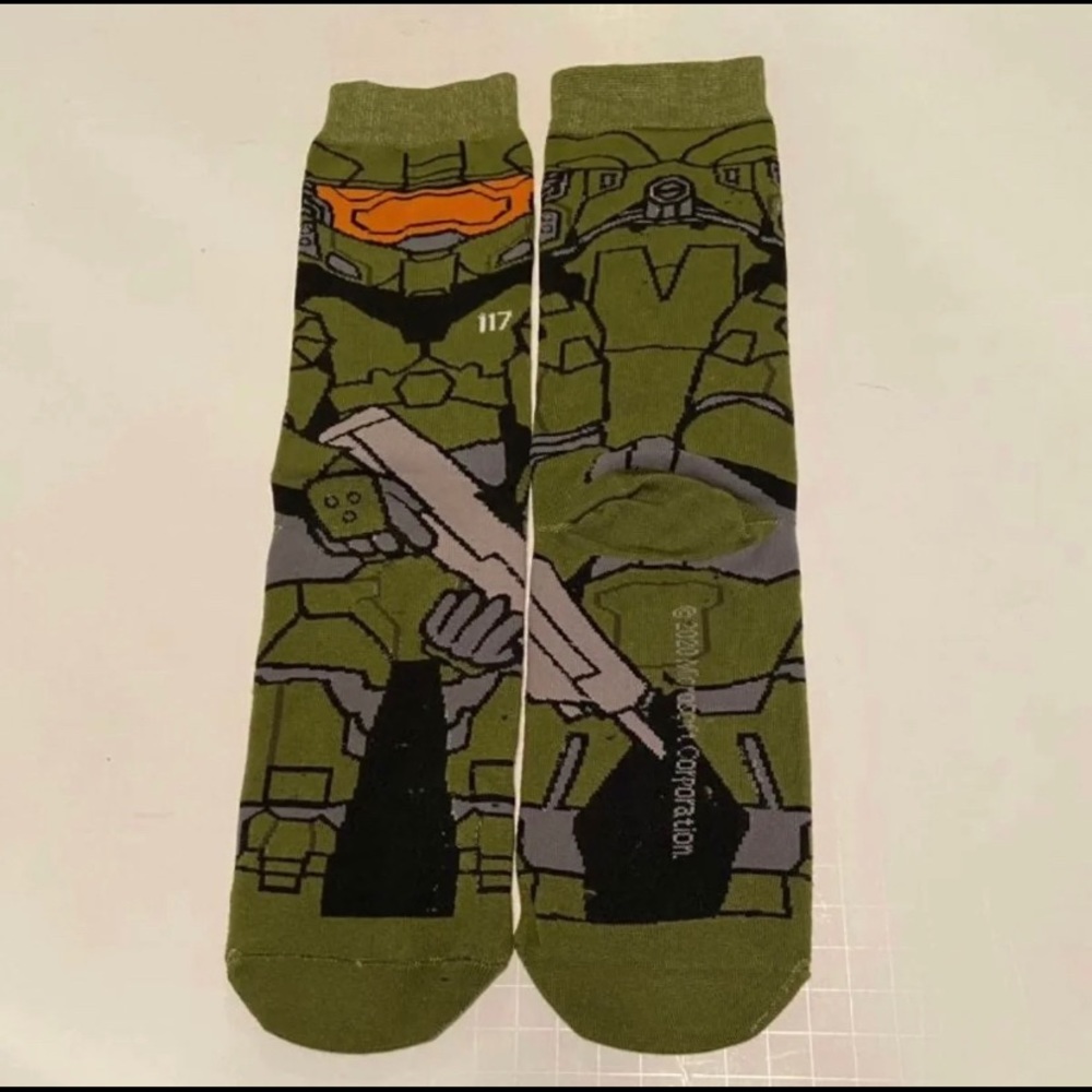 Halo Master Chief Crew Socks New